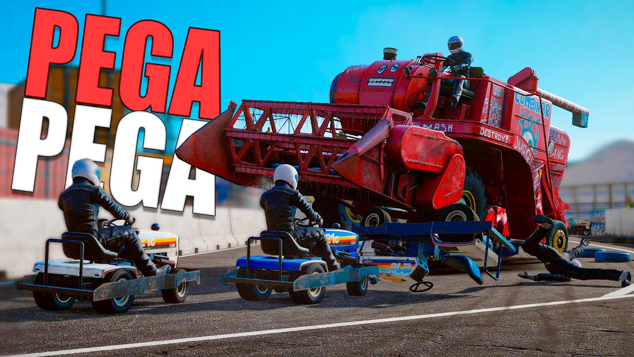 Carros Gigantes contra Carros Pequenos no Pega Pega de demolicão