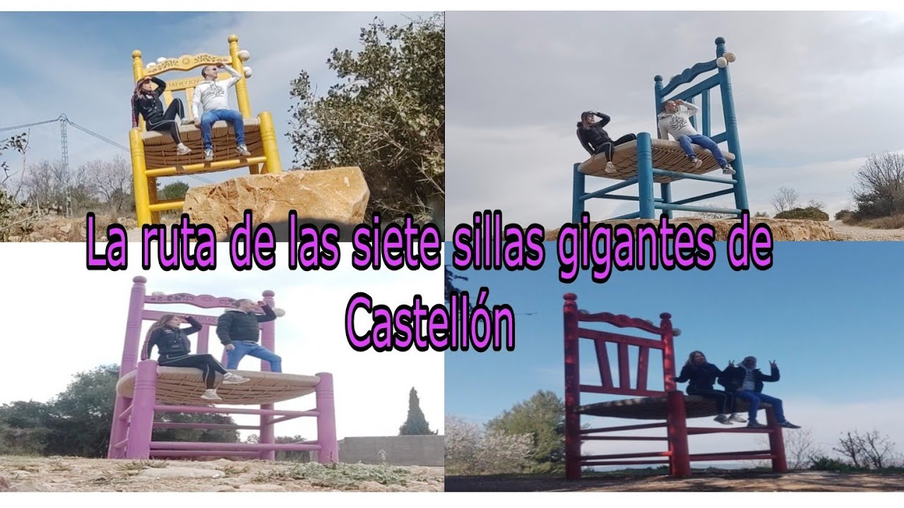 La RUTA 🤸 de las SIETE sillas GIGANTES de Castellón🤩👣