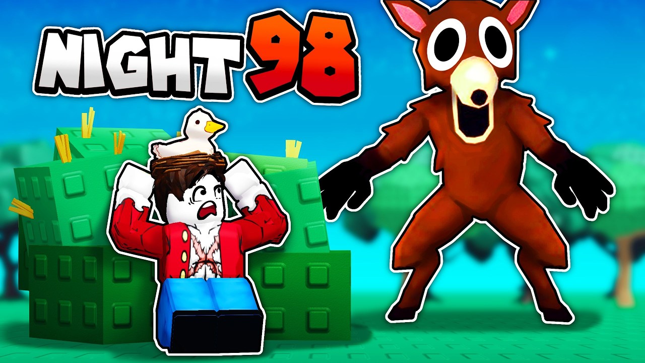 I was forced to Survive 100 DAYS in this Roblox forest...