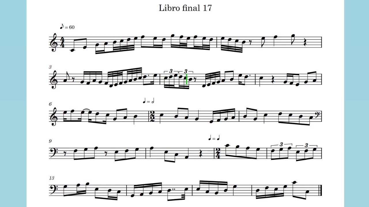 Lenguaje Musical Rítmico IV - Ejercicios Resumen nº 17