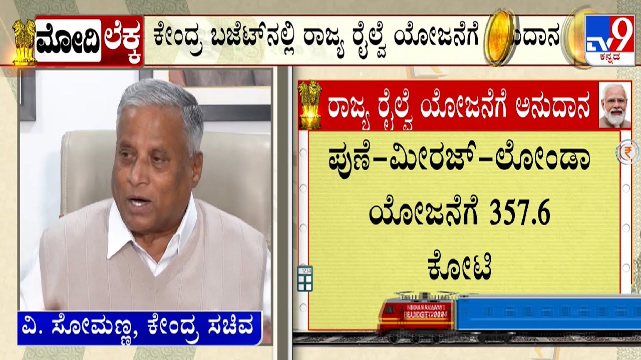 Central Minister V Somanna Reacts Over Railway Allocation For Karnataka In Union Budget 2025