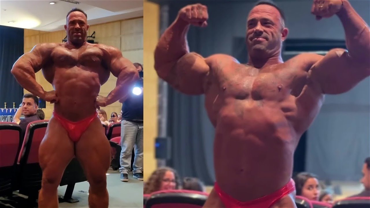 Portuguese IFBB Pro bodybuilder Ruben Garradas - Off-season guest posing (135kg/298lb)
