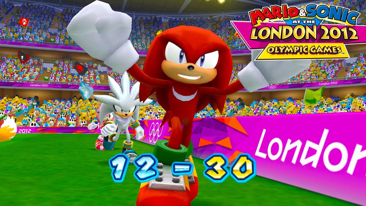 Mario & Sonic at the London 2012 Olympic Games  Football  ( 2 Player)Silver (P1) vs Bowser Jr (P2)