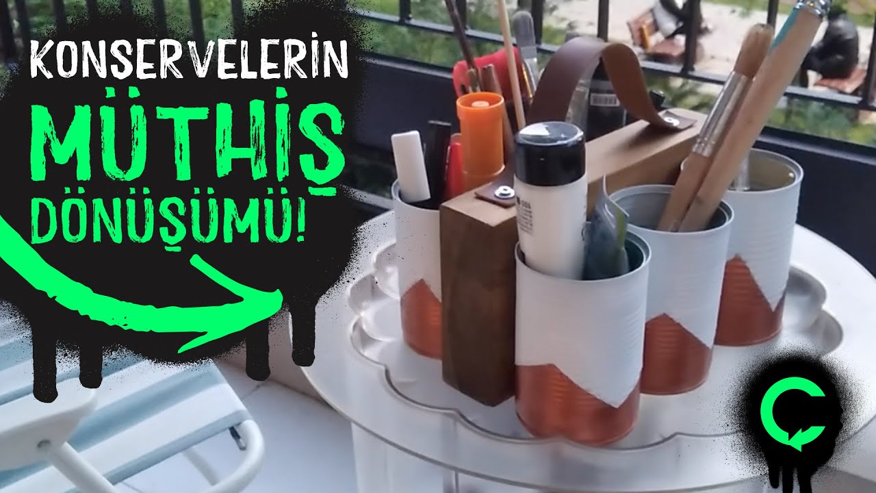 Konserve Teneke Kutuları ile İleri Dönüşüm - Pratik Taşıma Standı | Çöpçüler
