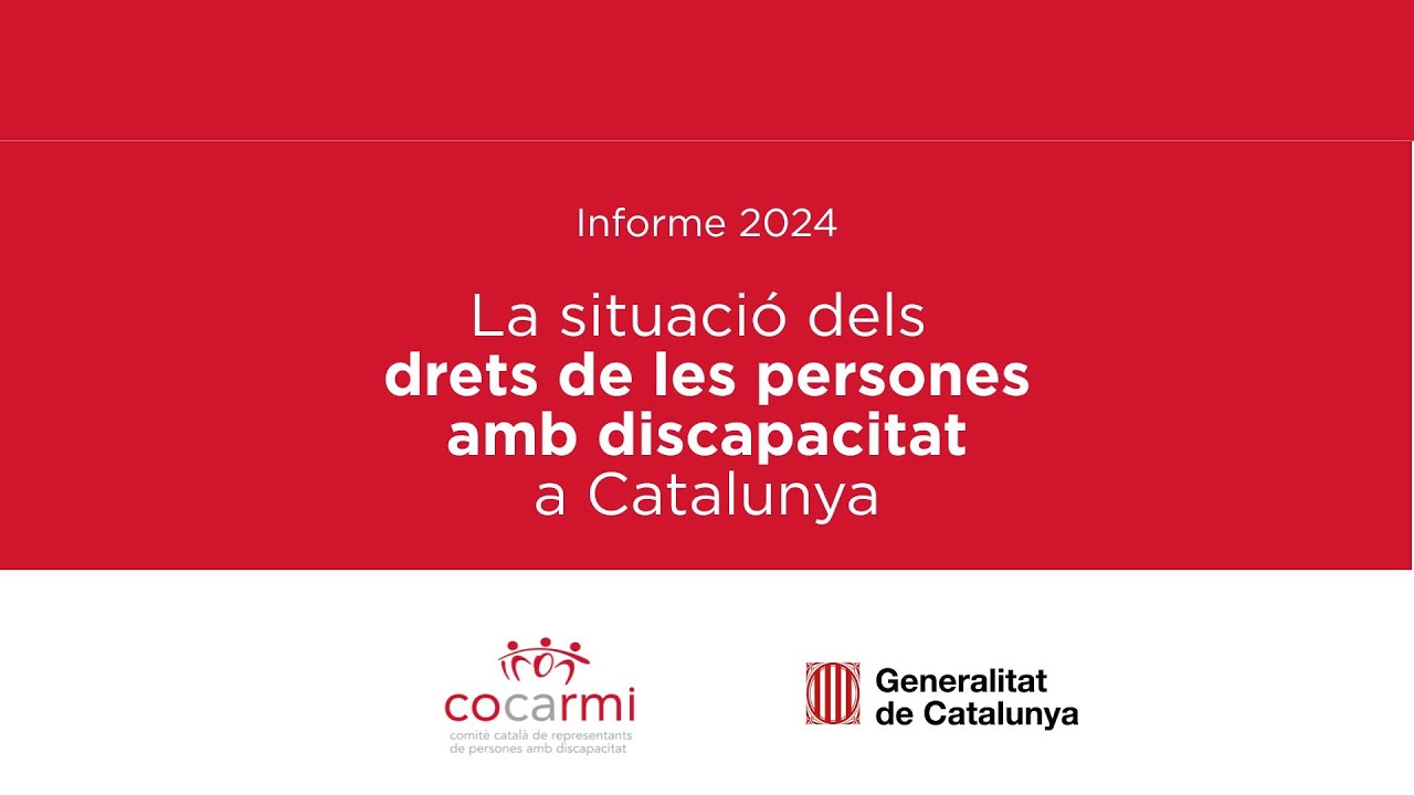 La situació dels drets de les persones amb discapacitat a Catalunya 2024