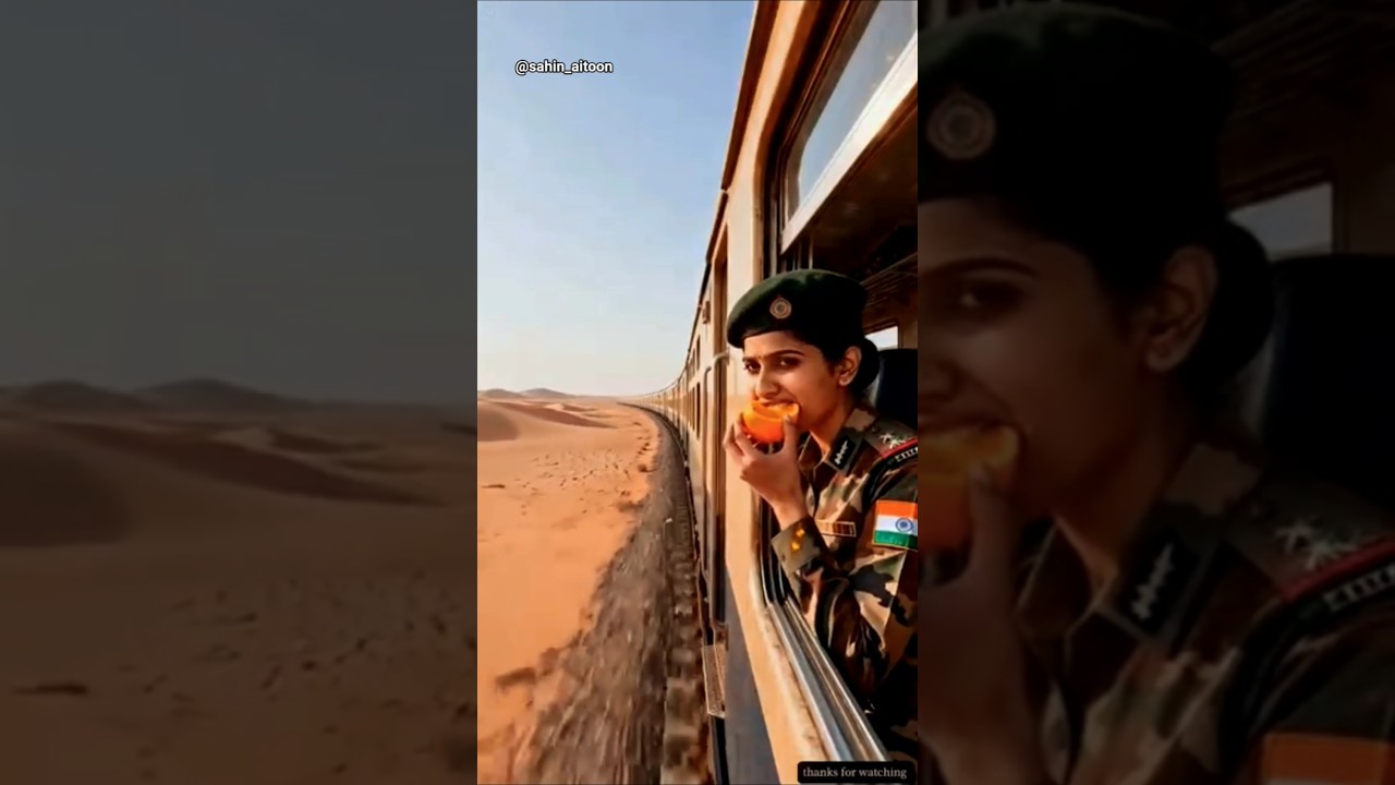 The Indian army girl save the orange tree but the bad man cut the tree 