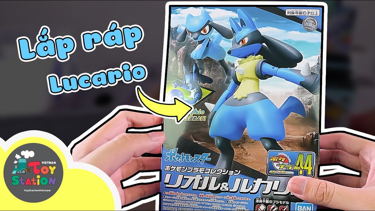 Lắp ráp mô hình Pokemon PlaMo anh em guột Riolu và Lucario ToyStation 617