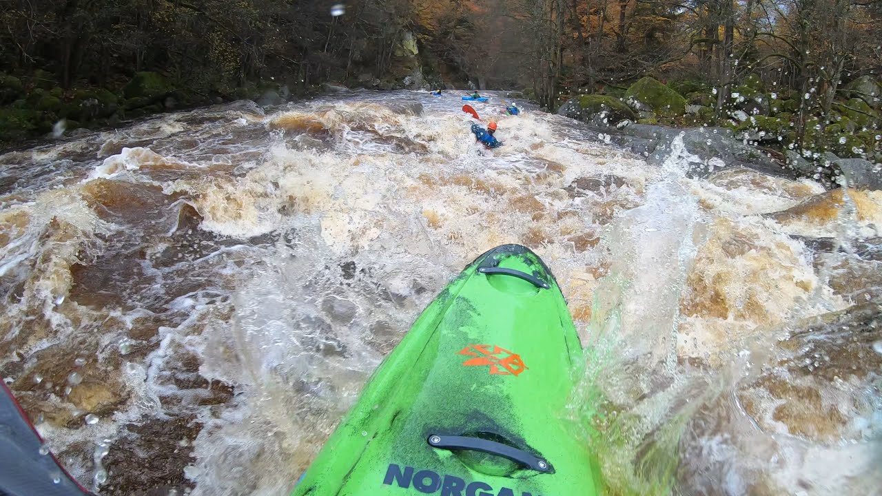 Kayak fahren mittlere Murg Pegel ca. 25m3