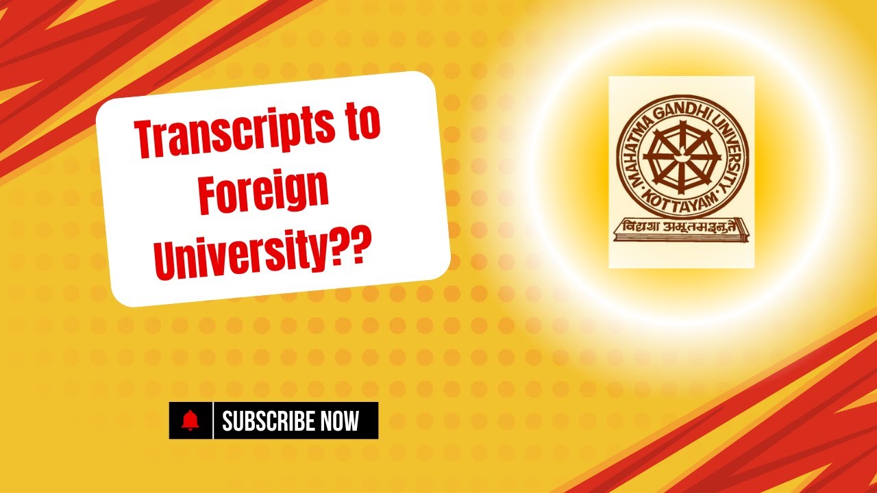 MG University Transcripts 2025 | How to Send to Foreign Universities/ Malayalam 