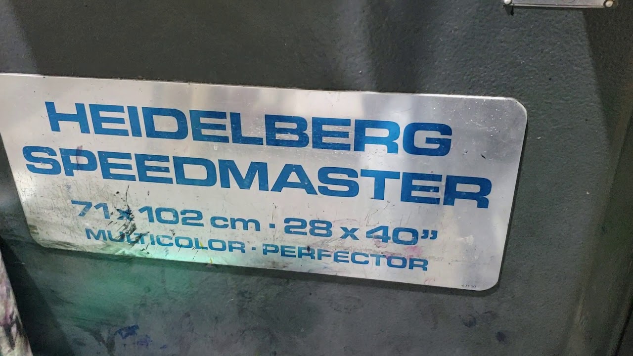 Heidelberg Speed Master SM102-5 Colores A&ntilde;o 1982