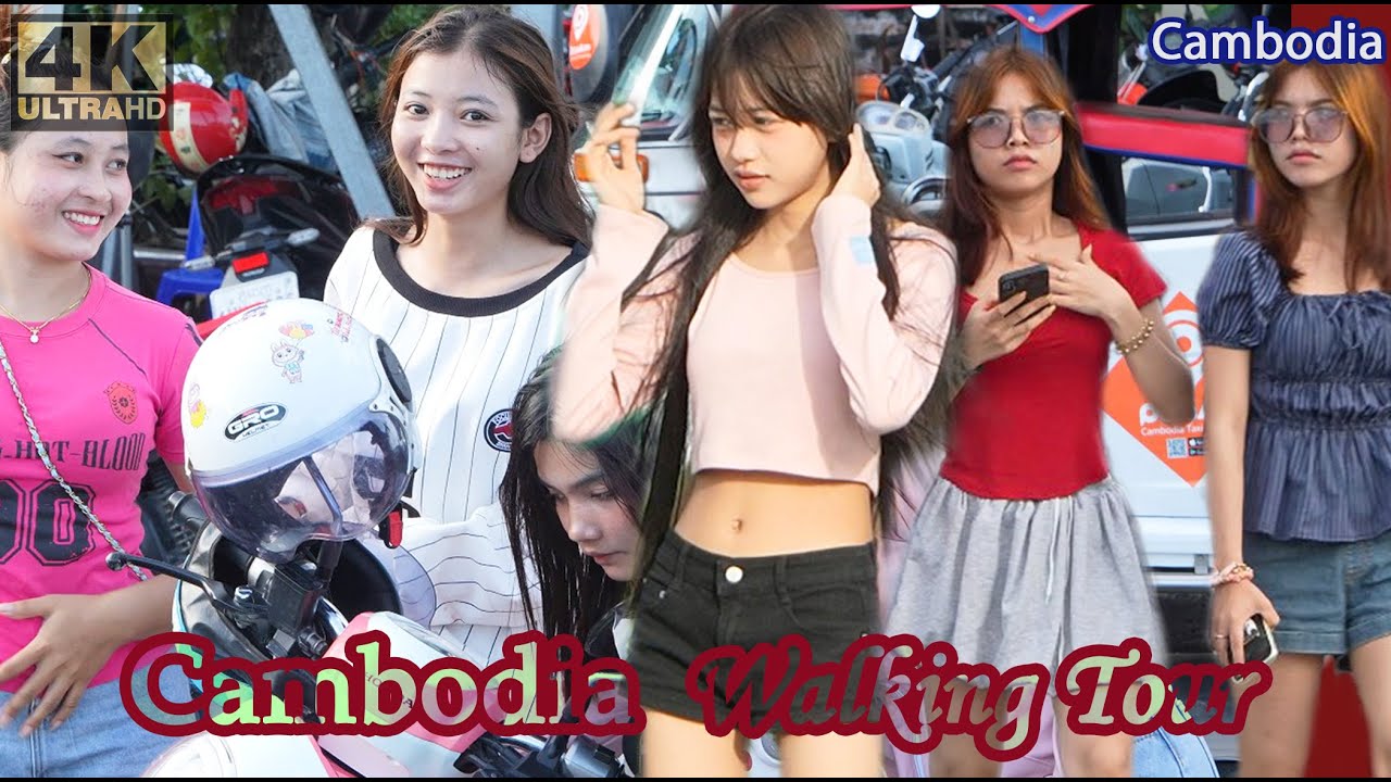 💓Luxury of Cambodia! 💓Amazing Girls & Cars, In Phnom Penh Virtual Walking City Tour 