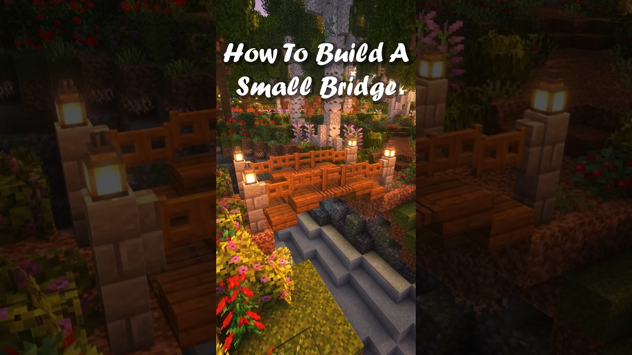 How To Build A Small Bridge! #minecraft #minecraftbuilding #minecrafttutorial #gaming #tutorial