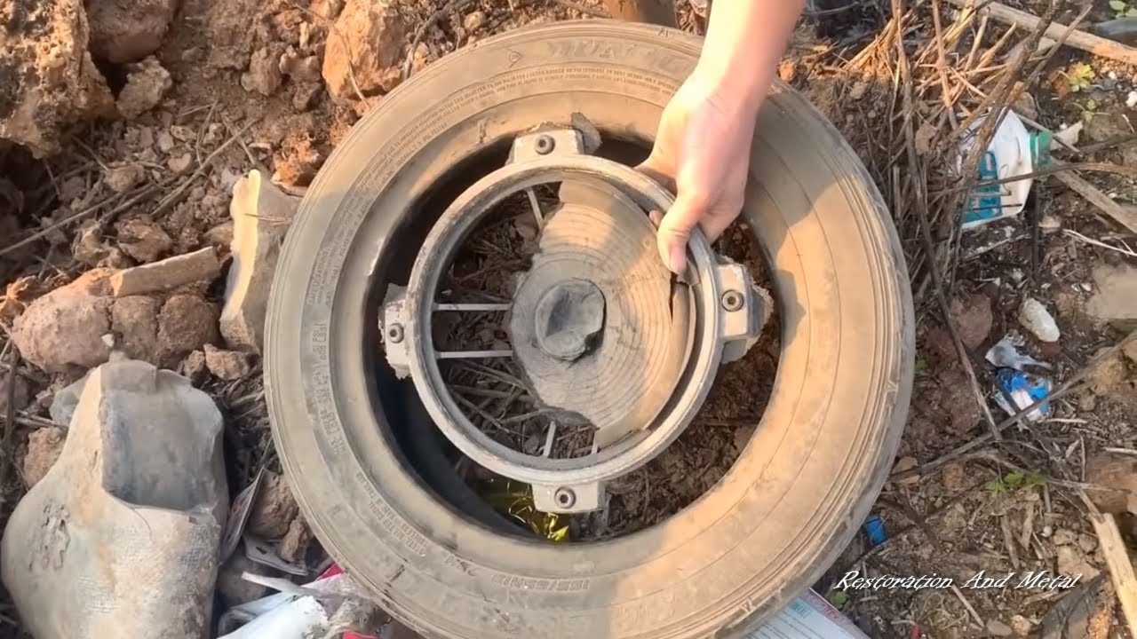 Restoration of old SONY speakers using car tyres | Restoration and Metal