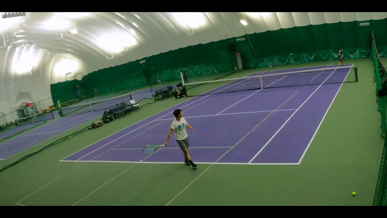Singles practice match in preparation for USTA NTRP 4.0 league tennis