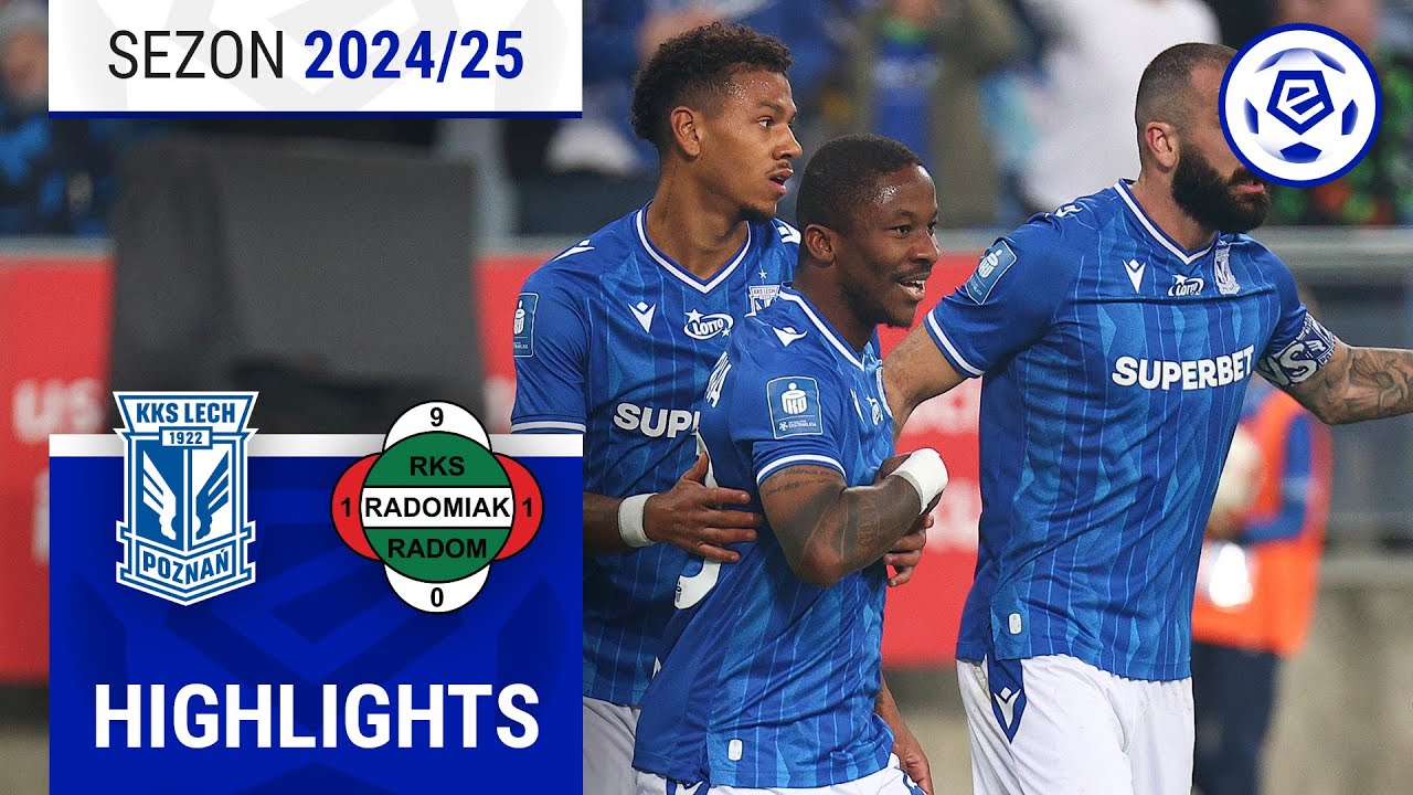 Lech - Radomiak | SKRÓT | Ekstraklasa 2024/25 | 13. kolejka