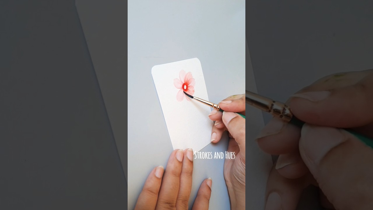 Flower painting with brushpen||#shorts #brushpenart #brushpenpainting #flowerpainting #flowers