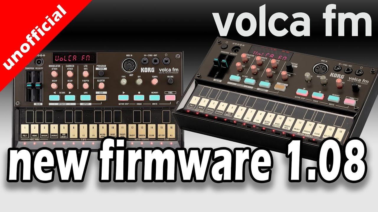 Volca FM firmware 108 Unofficial - finally a velocity fix!