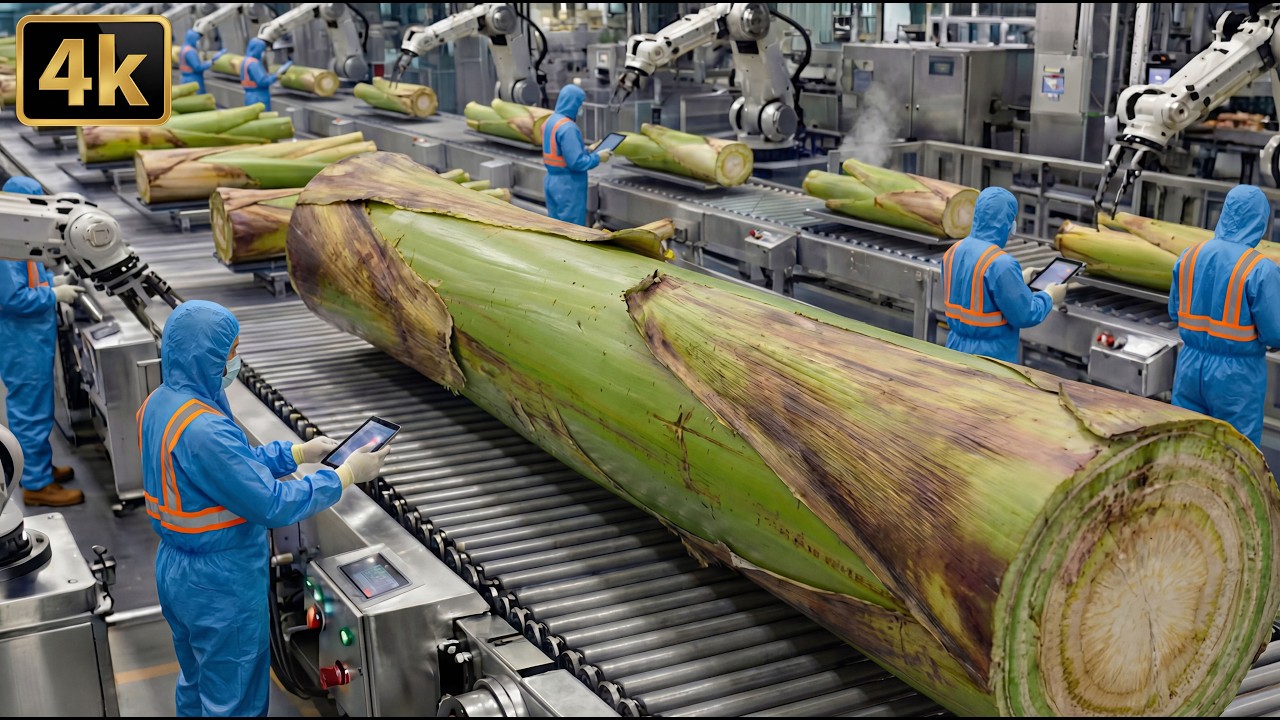 Inside a High-Tech Banana Stem Factory | From Farm Waste to Industrial Fiber (Full Process)