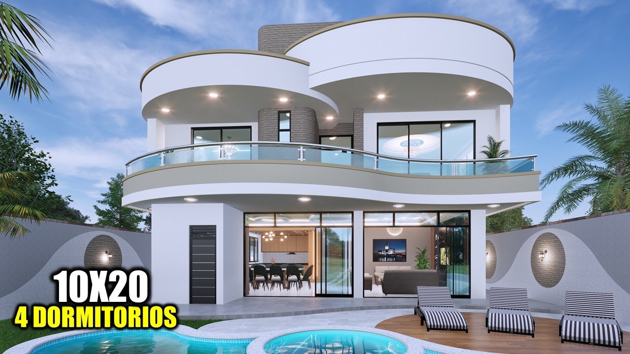CASA MODERNA 10X20 -- CUATRO DORMITORIOS  (RVL CASAS 2025)