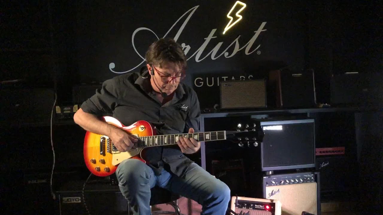 John plays the Artist LP60 electric guitar through our Tweedtone V amp!
