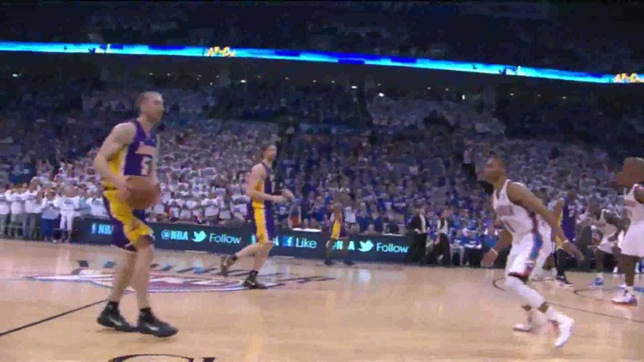 Oklahoma City Thunder Thriller comeback in the last 2 minutes (9-0) vs Lakers GM2 NBA Playoffs 2012