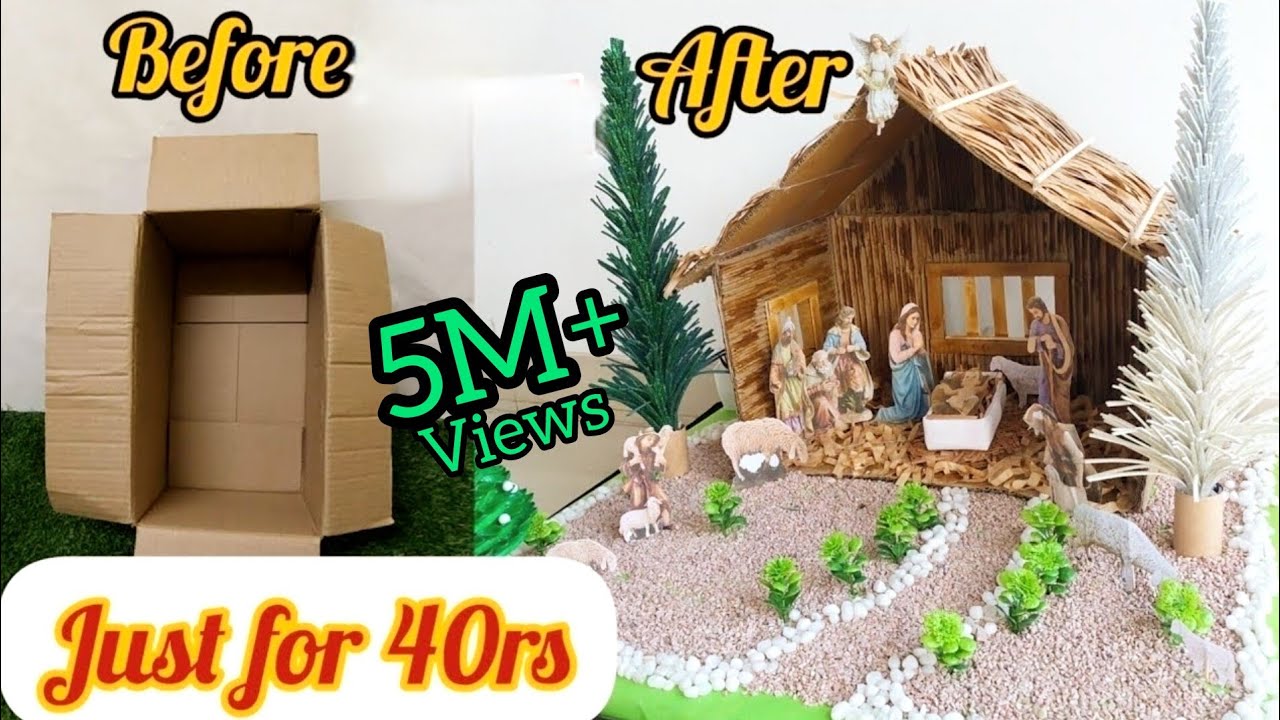 How to Make an Affordable Christmas Crib Simply | Pulkoodu Making | In Just 40 Rupees