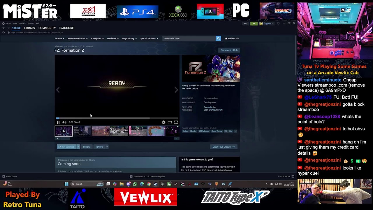 Tuna TV Playing Some Games on a Arcade Vewlix Cab