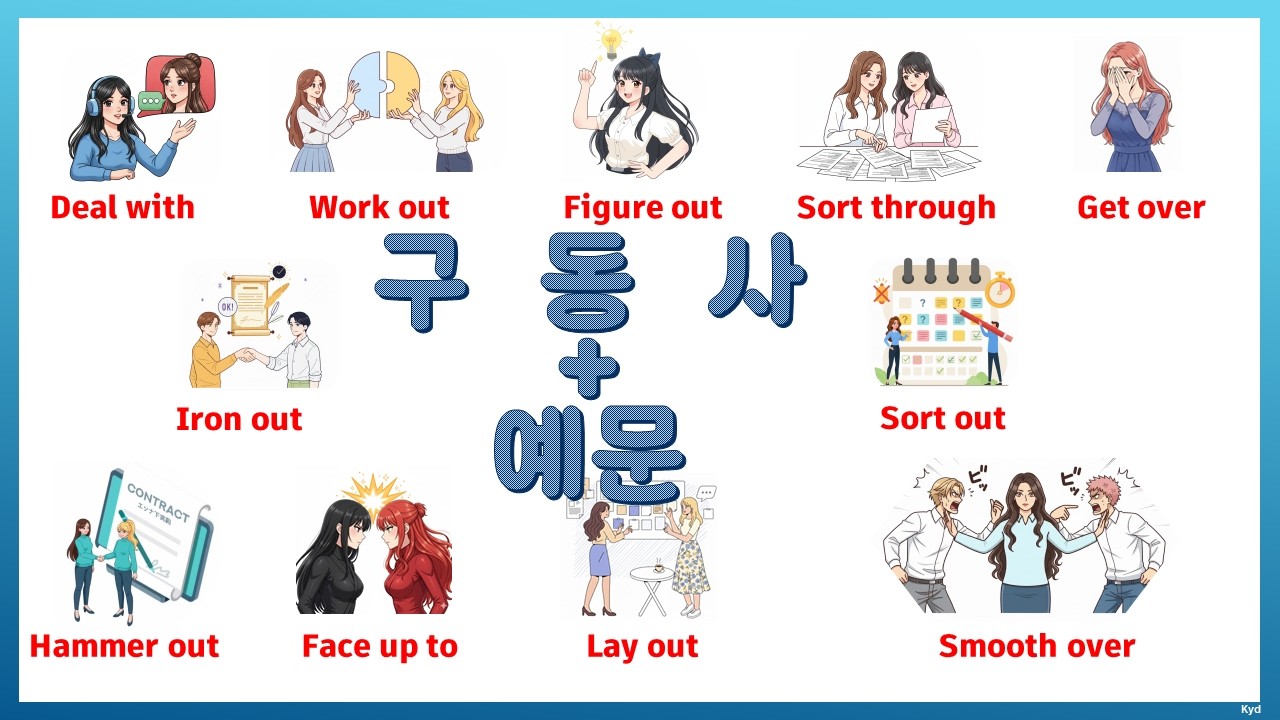 영어의 필수 어휘, 영어를 풍성하게 해주는 필수 어휘 구동사 [구동사+예문]