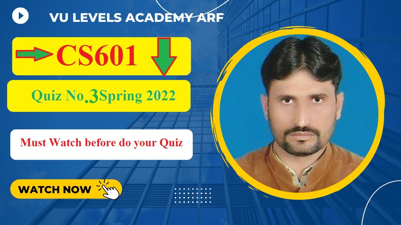 CS601 Quiz No 3 Spring 2022 Solved By Nadeem Iqbal