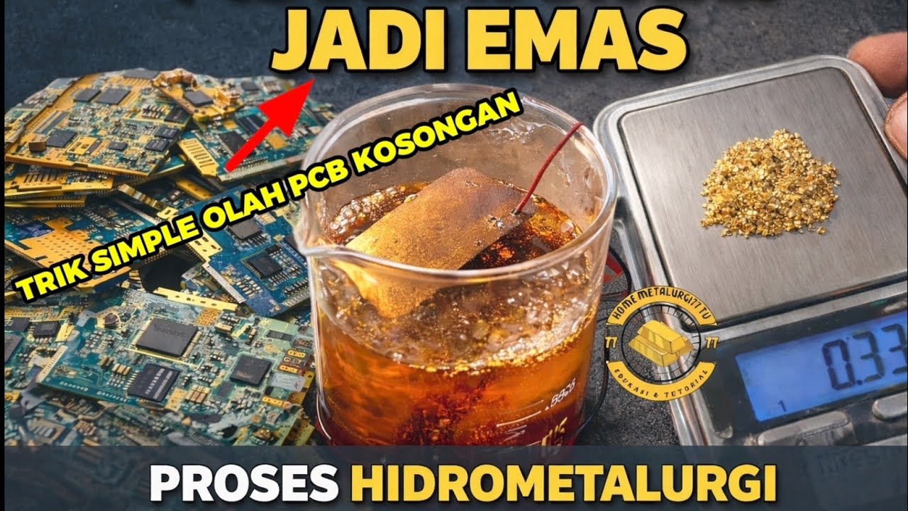 Boombing PCB Bekas: Proses Hidrometalurgi dari Limbah Jadi Emas (full video sampai jadi cuan) 💰💰