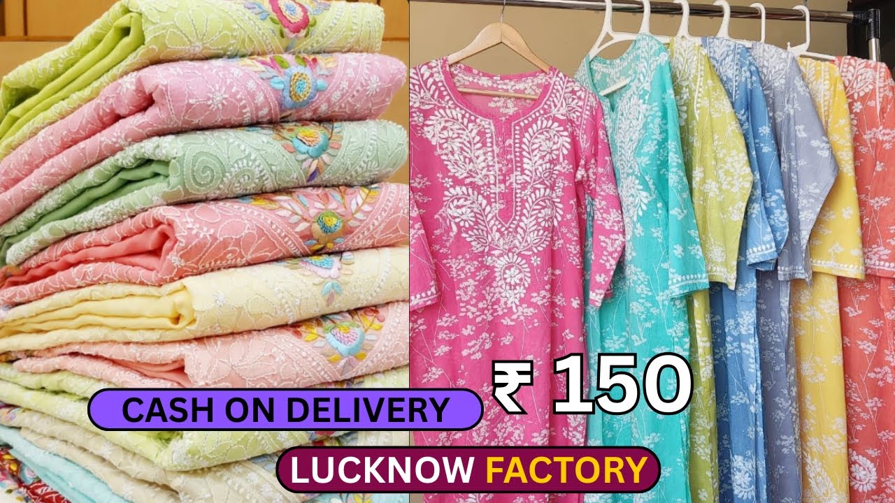 Pure Chikankari Kurti from Biggest Manufacturer of Delhi with Cash on Delivery 