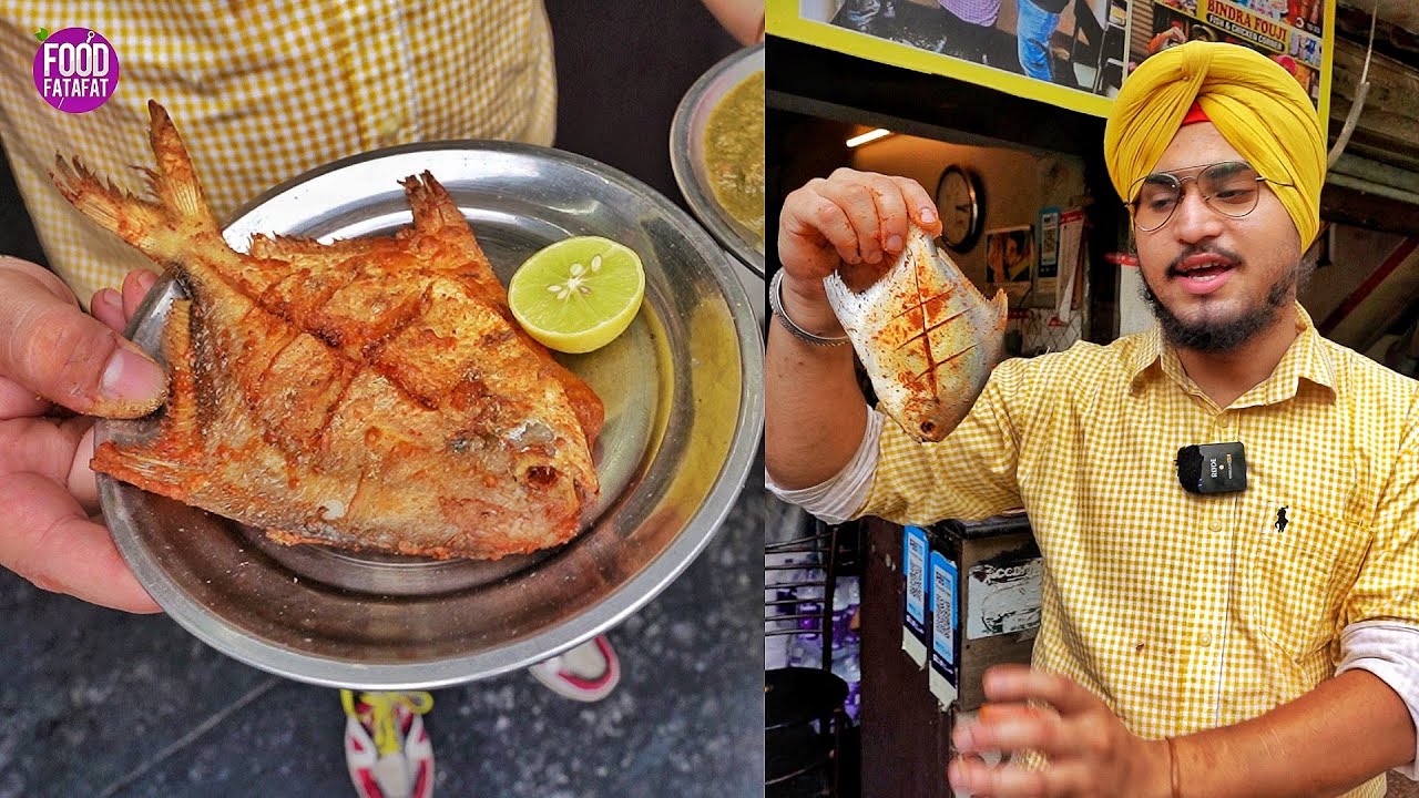 Pomfret Fish Fry | Bindra Fouji Fish Ludhiana | Street Food India