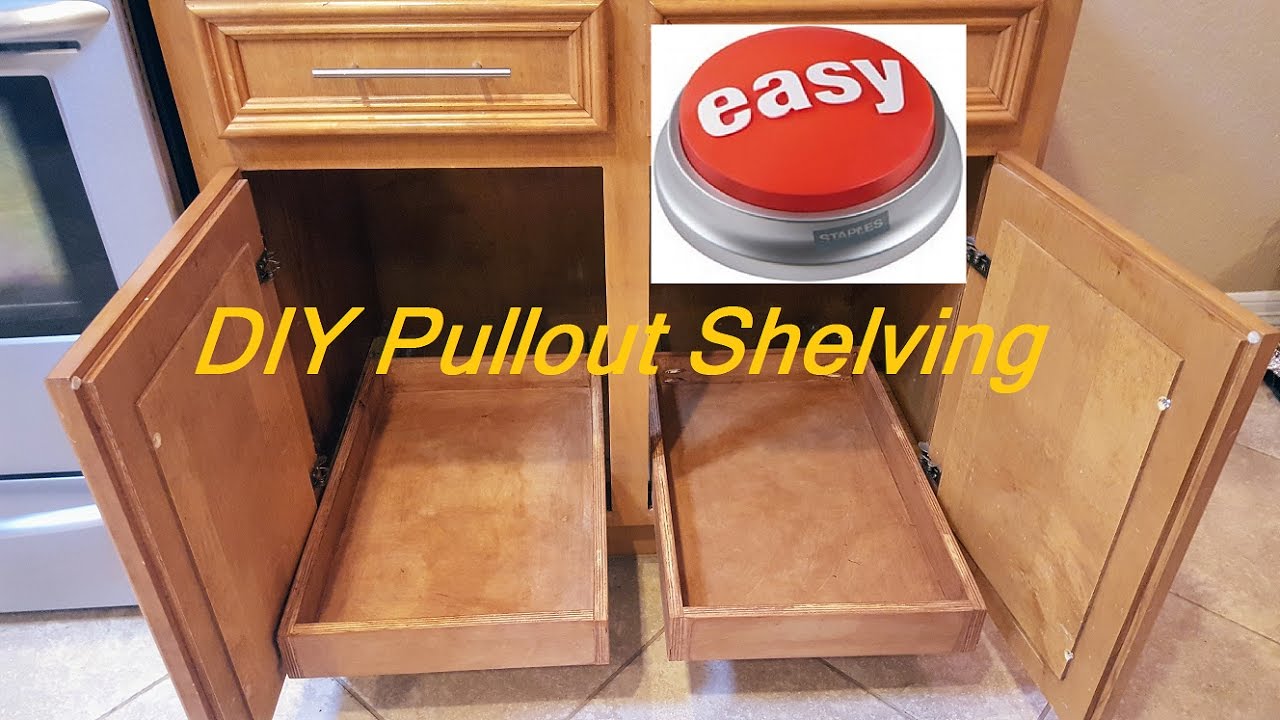 DIY Pull-out sliding shelving Easy