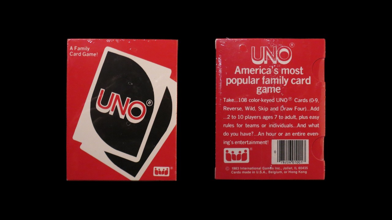 1983 Uno cards with front logo ® and big back cutouts unboxing