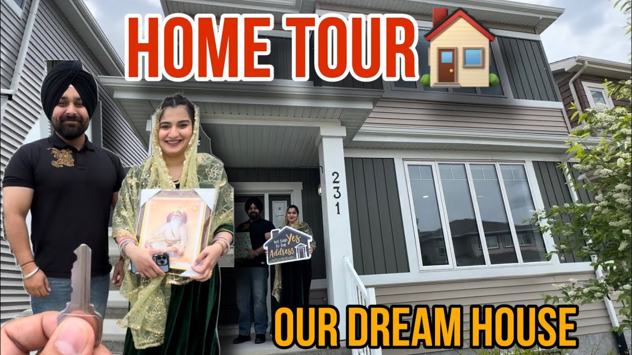 COMPLETE HOME TOUR🏠||ਆਜੋ ਦੇਖਿਏ ਸਾਡਾ ਕੰਨੇਡਾ🇨🇦 ਵਾਲਾ ਘਰ|| Hubbywifeydhillon