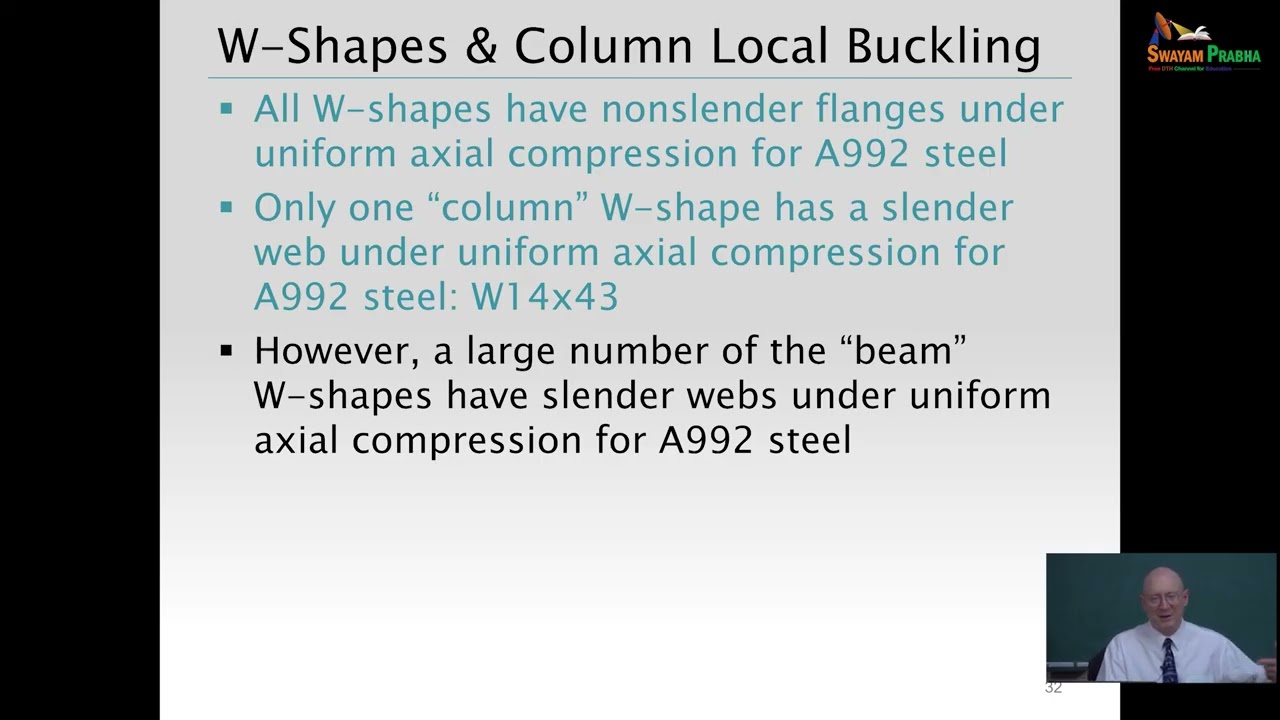 Topic 2.3 Plate Local Buckling in Columns Part 2 #swayamprabha