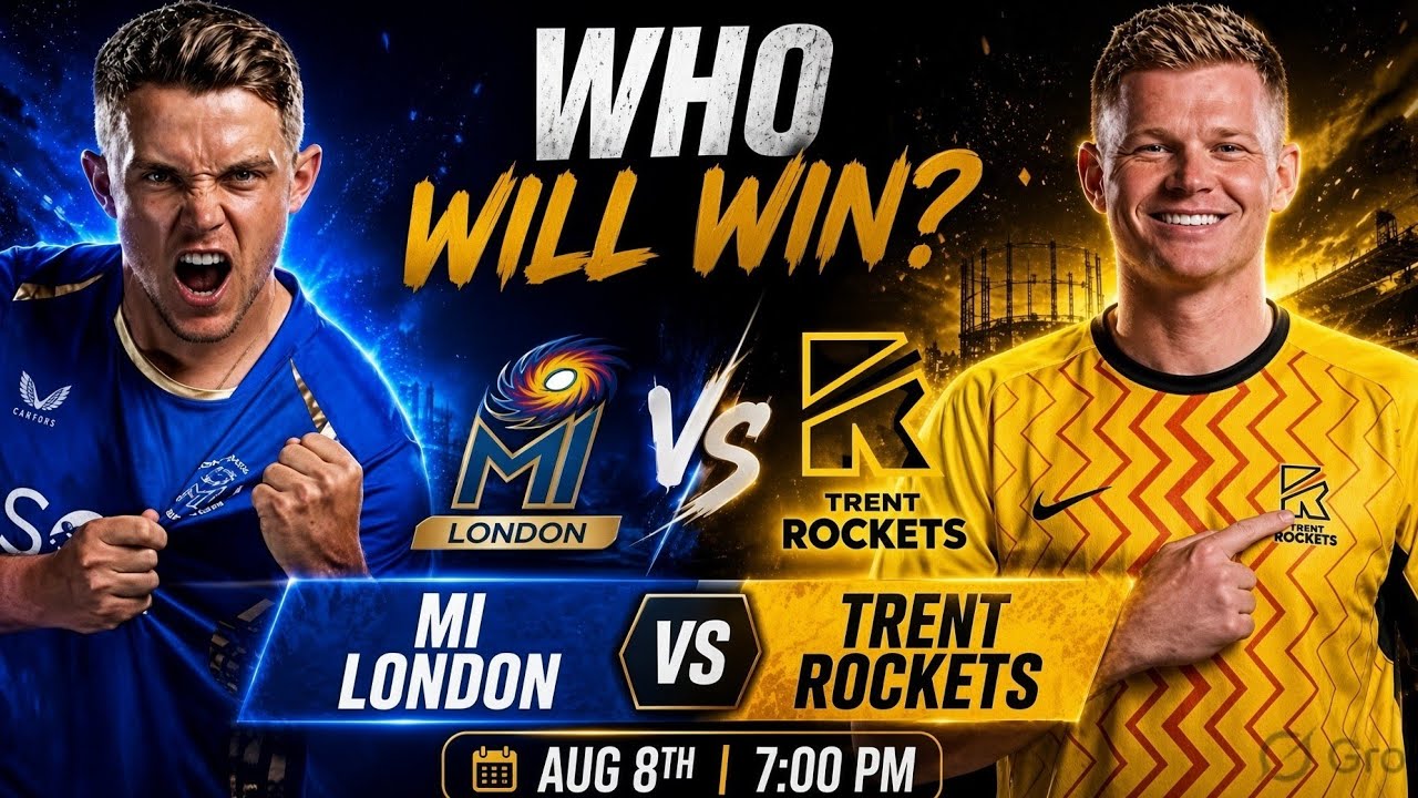 Mi London Vs Trent Rockets  100 Men Match 48 prediction and playing 11