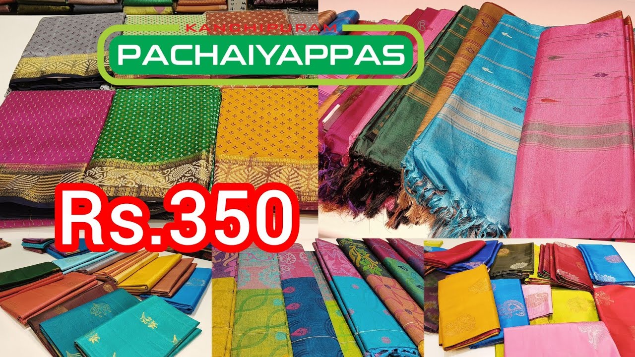 Tnagar Kanchipuram pachiyappas silks New year saree collection/ vaalaipattu pure cotton saree