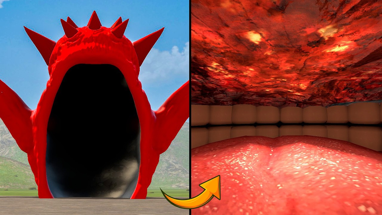 WHAT'S INSIDE THE RADDY SEA EATER SPRUNKI MONSTER! (Garry's Mod)