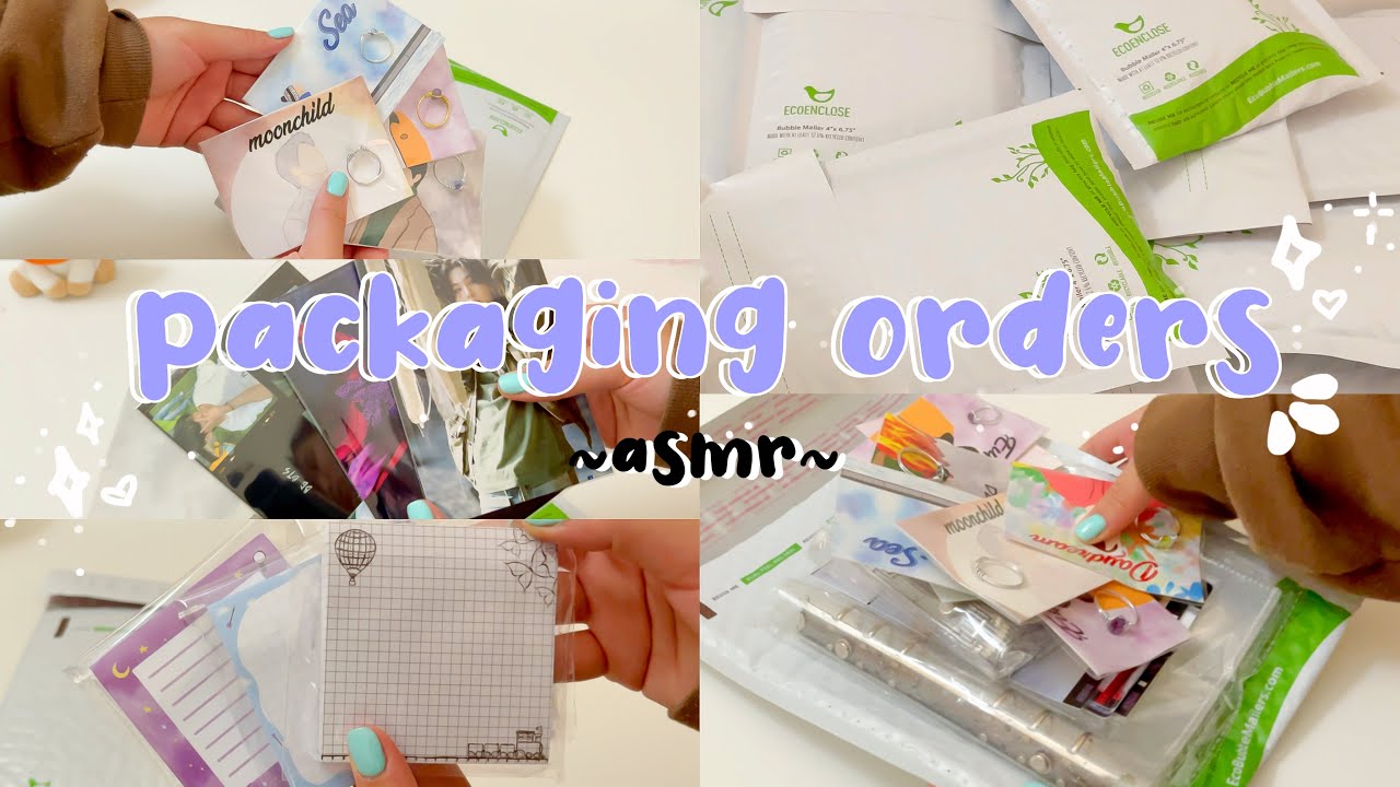 studio vlog: packaging orders w/ asmr | small business bts kpop shop