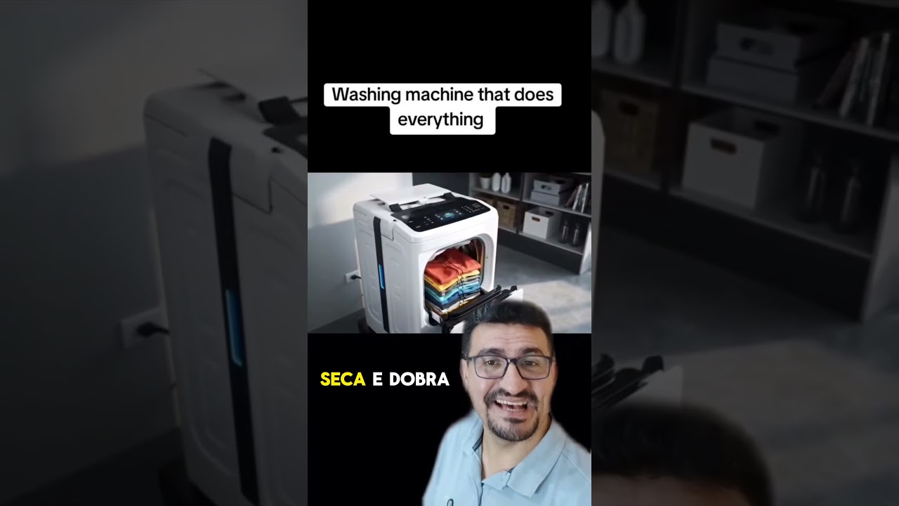 Essa m&aacute;quina, lava, seca e passa suas roupas. #viral #dicas #shorts