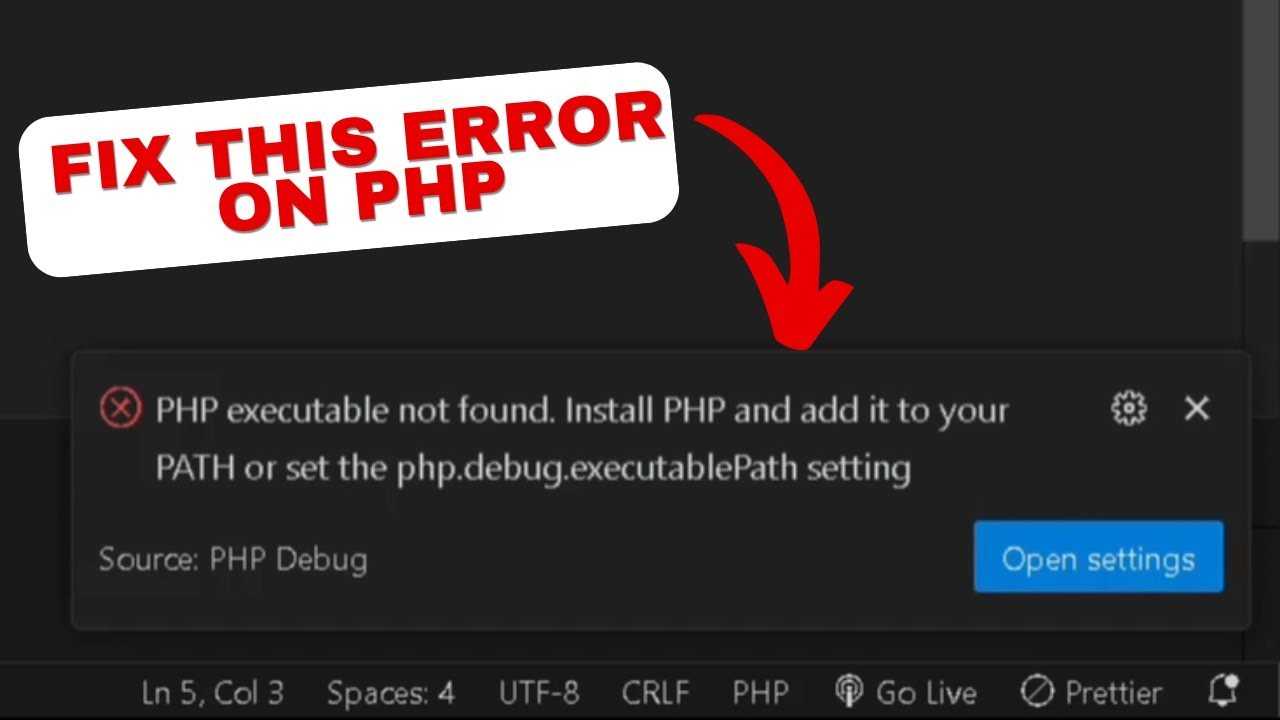 HOW TO FIX PHP EXECUTABLE NOT FOUND | HOW TO INSTALL / ADD PHP PATH ON WINDOWS