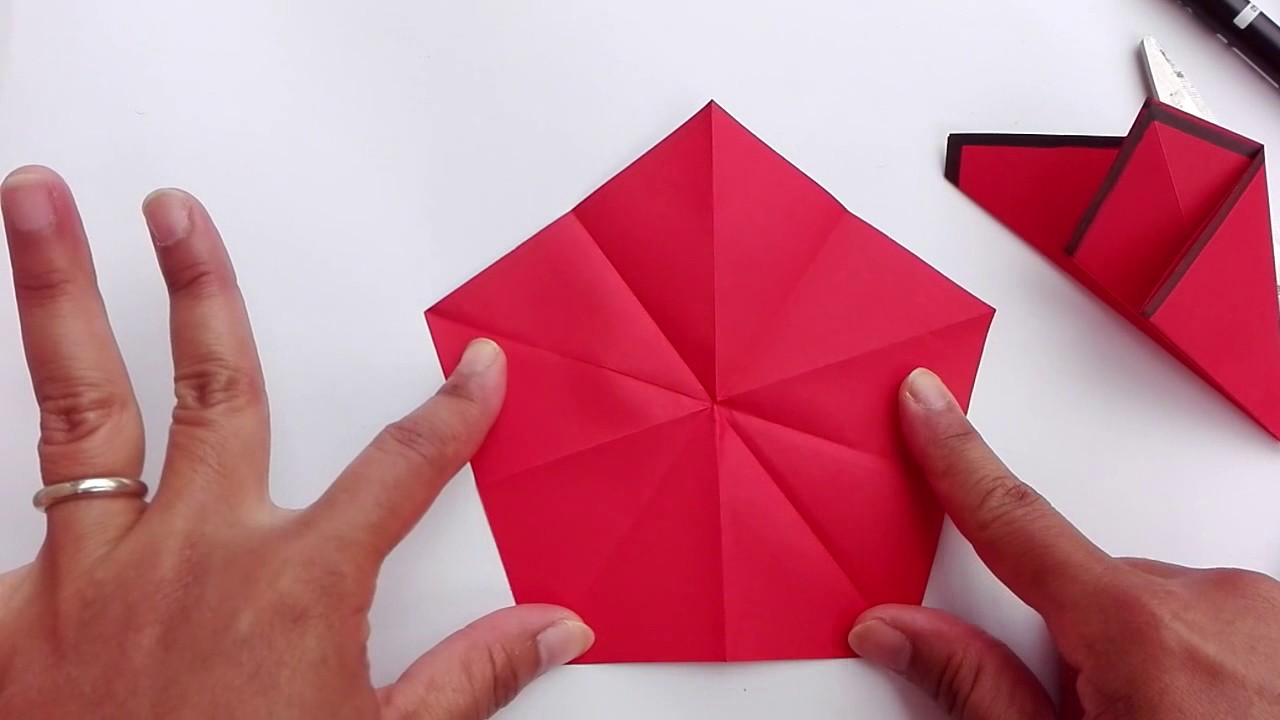 HOW TO MAKE PENTAGON AND DECAGON FROM SQUARE PAPER