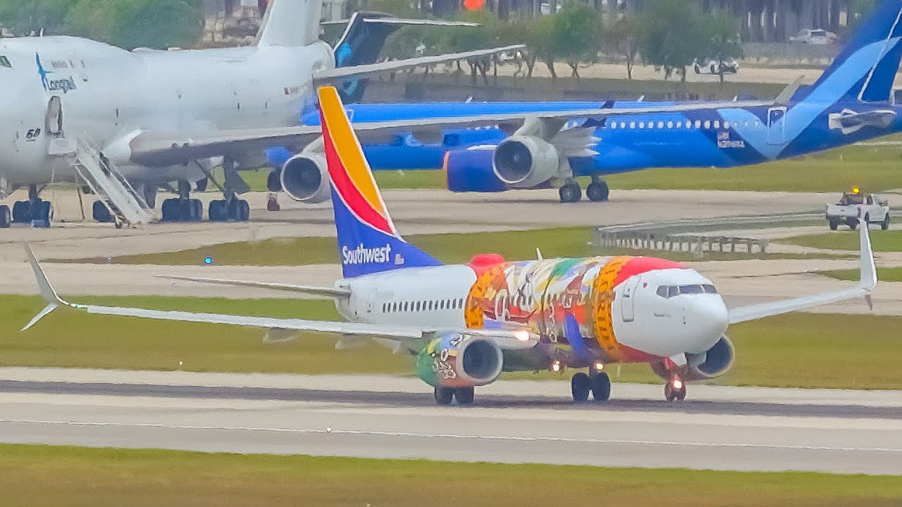 (4K) 25 Narrow Body Departures | Fort Lauderdale Hollywood Int'l Airport