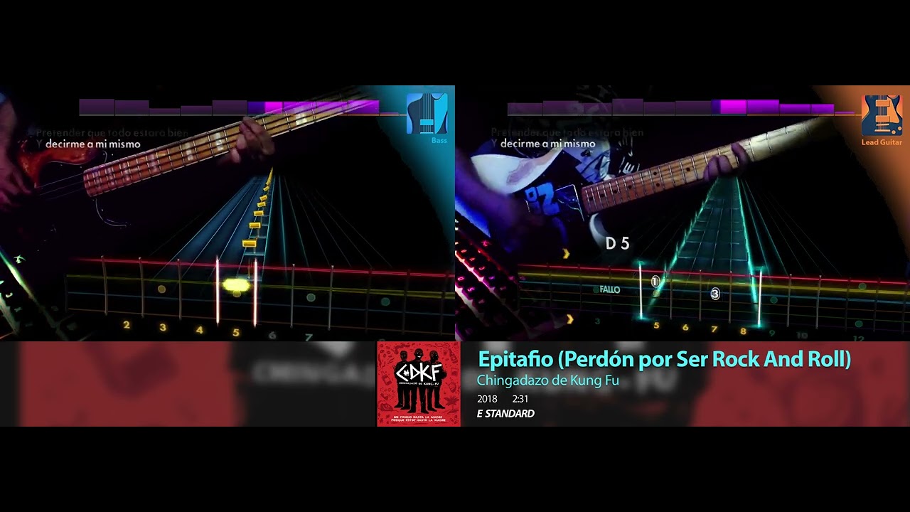 Chingadazo de Kung Fu - Epitafio (Perdon por Ser Rock And Roll) (Rocksmith Chart)[Guitar Bass Cover]