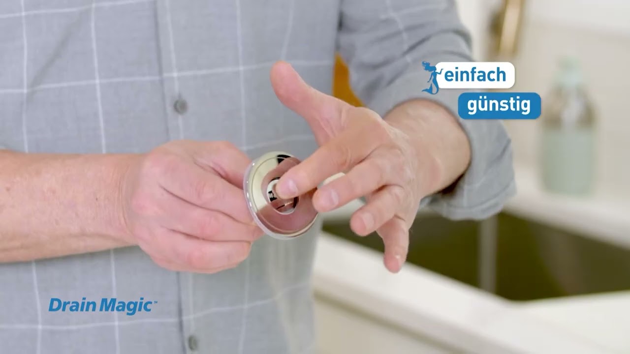 Lehner Versand AG Art. 5125644 DrainMagic 2in1 Abflussstöpsel mit Haarsieb