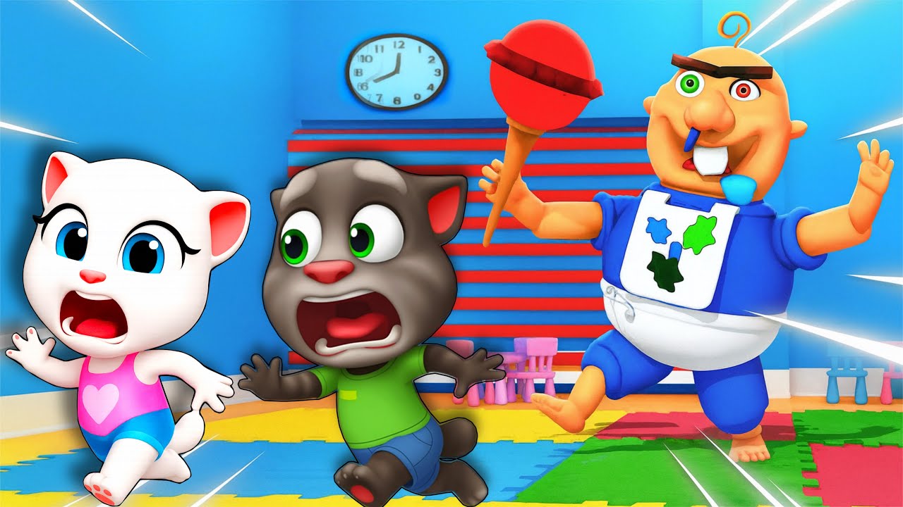 Talking Tom plays: BABY BOBBYS DAYCARE Roblox - My Talking Tom and Friends #Roblox #OBBY #talkingtom