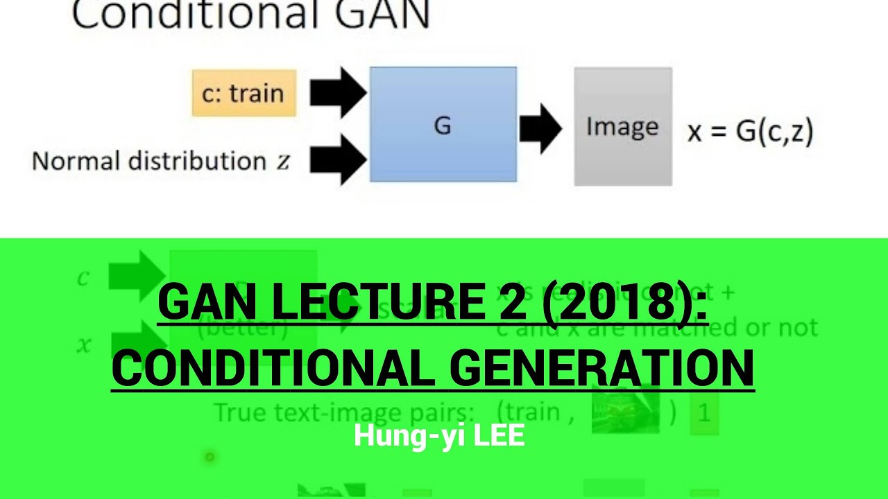 GAN Lecture 2 (2018): Conditional Generation