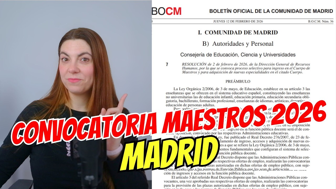CONVOCATORIA MAESTROS 2026: Madrid