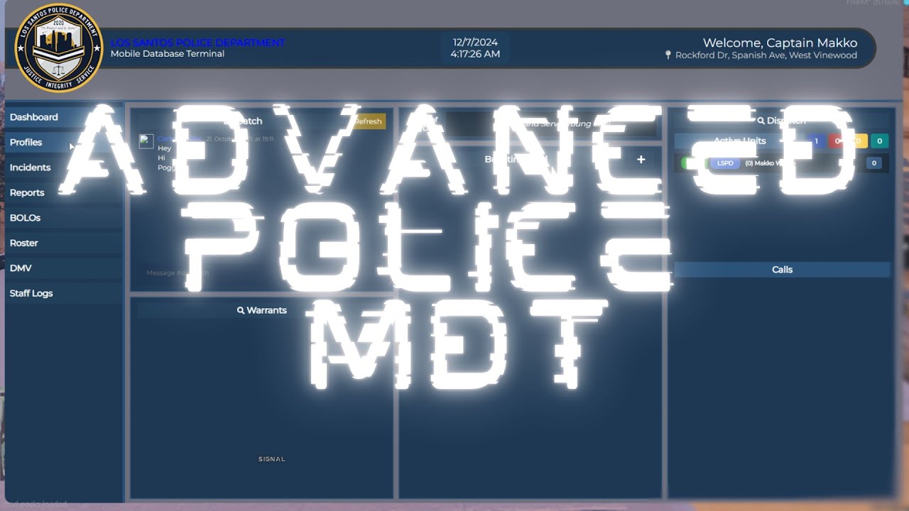 ADVANCED POLICE MDT SCRIPT [QB ESX] FIVEM 2025